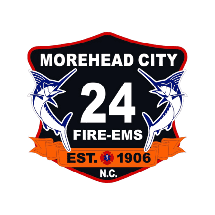 Drone right morehead city fire ems logo