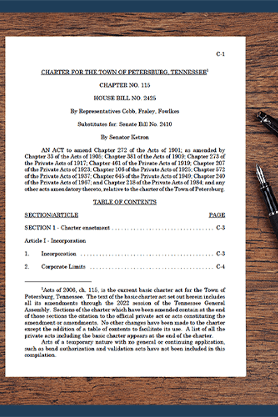 Town charter image