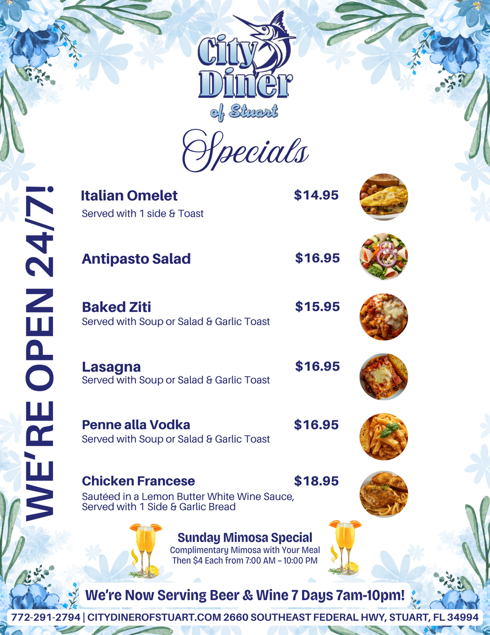 Cityy Diner Specials