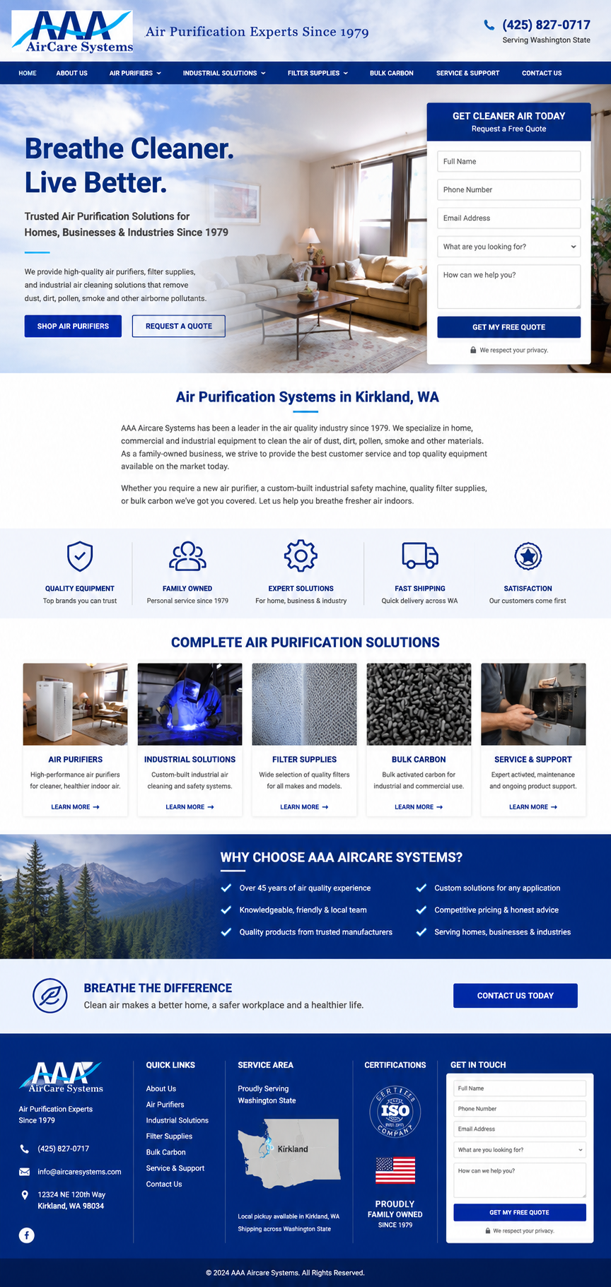 Air care systems mockup