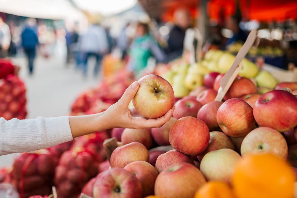 Apples at market