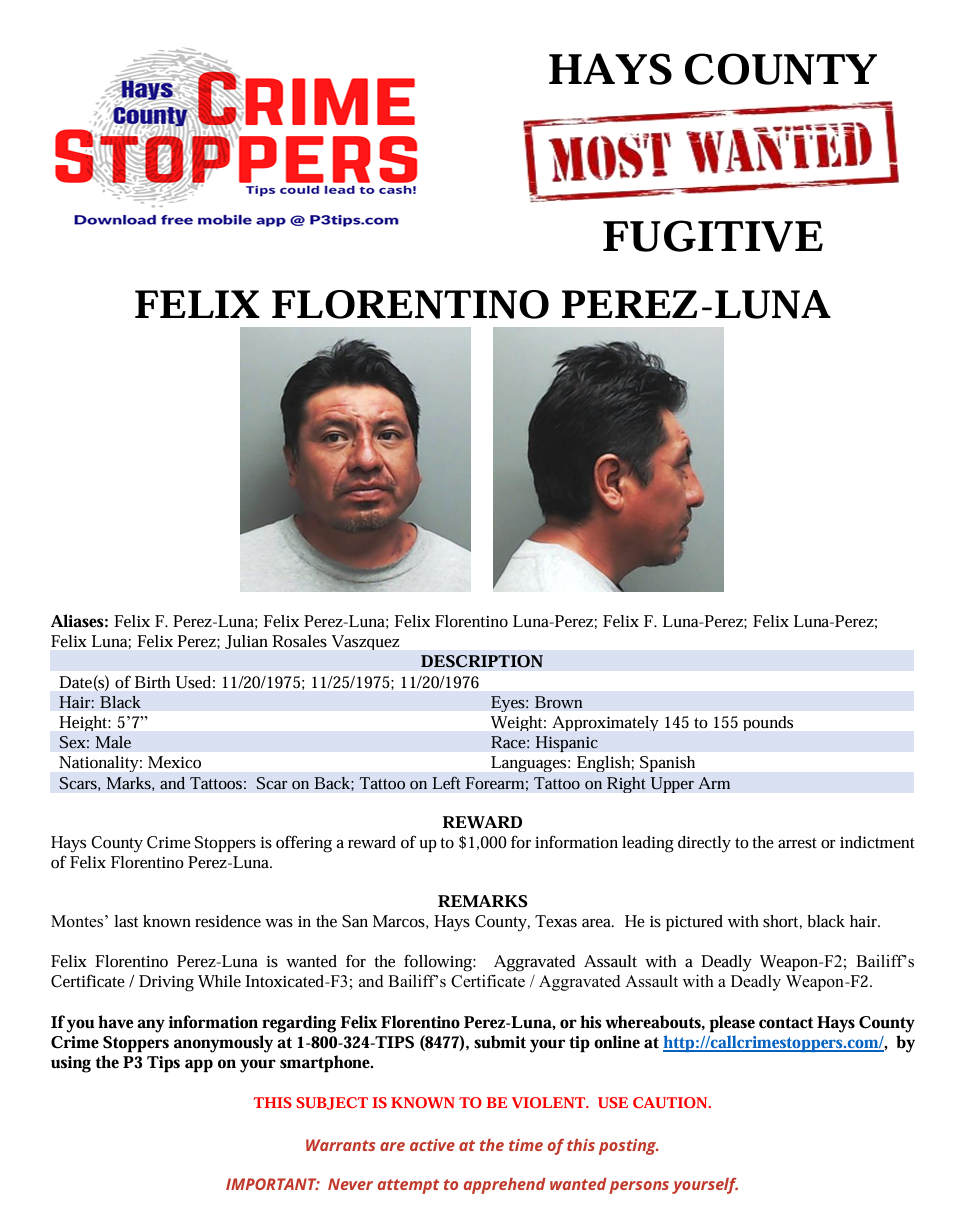Perez luna most wanted poster