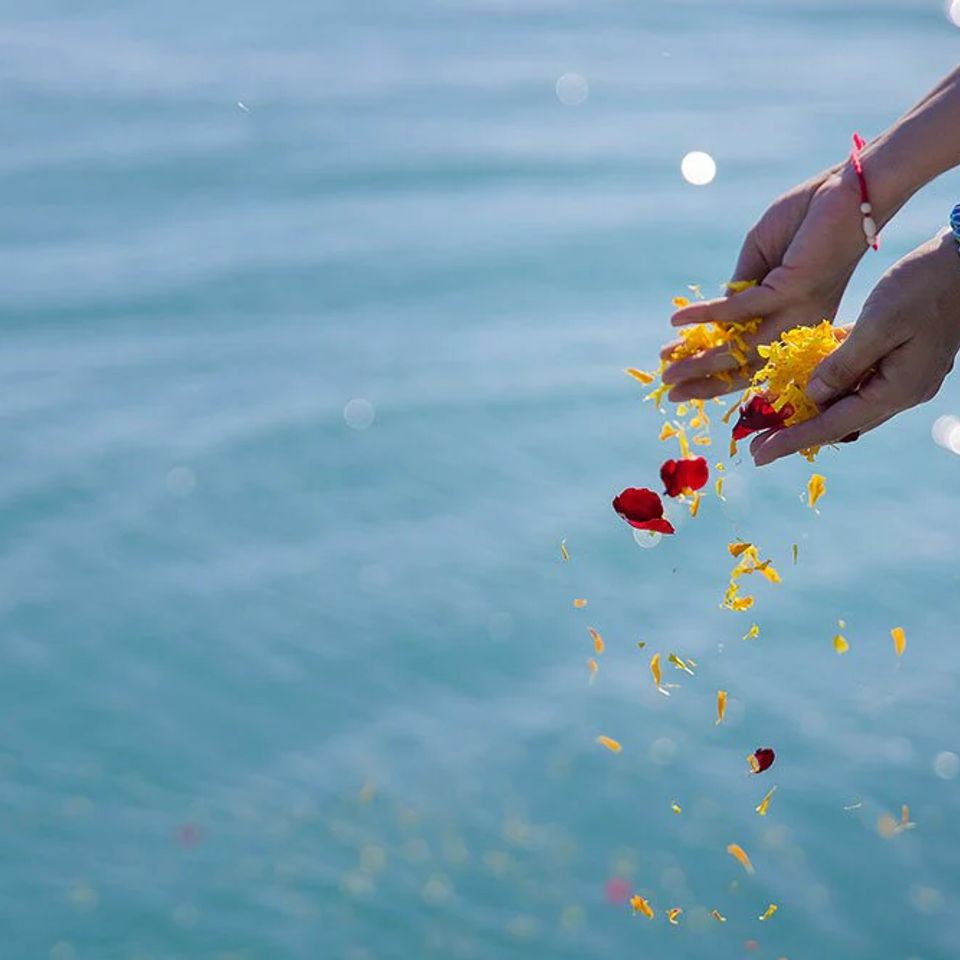 Scattering ashes ceremony
