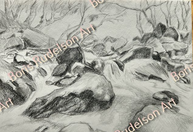 Pencil. River