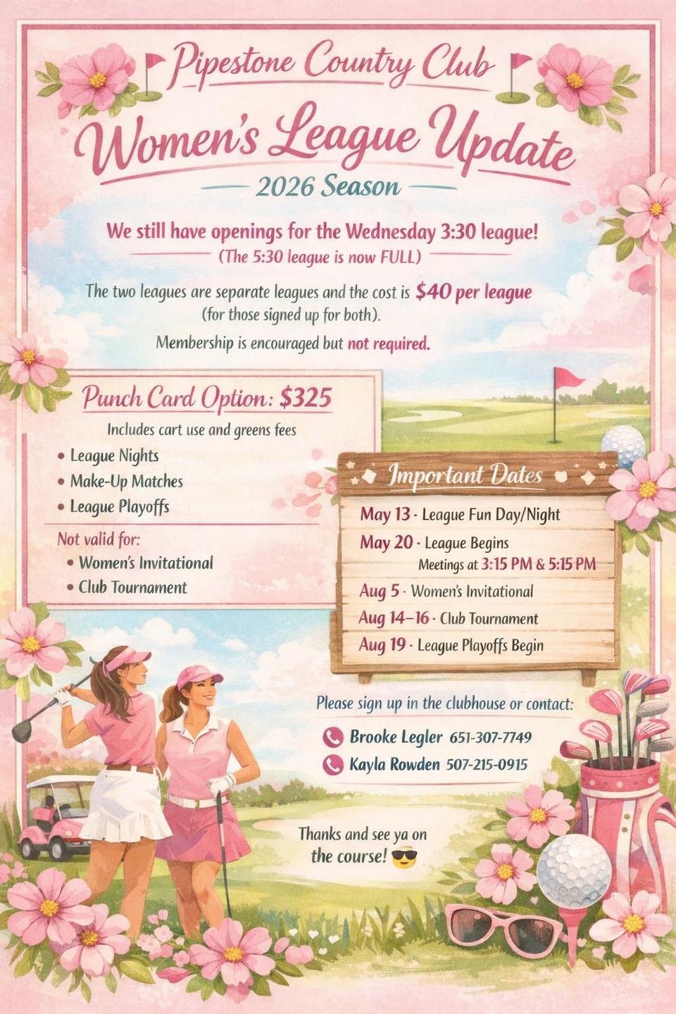 Pcc women's league update 2026