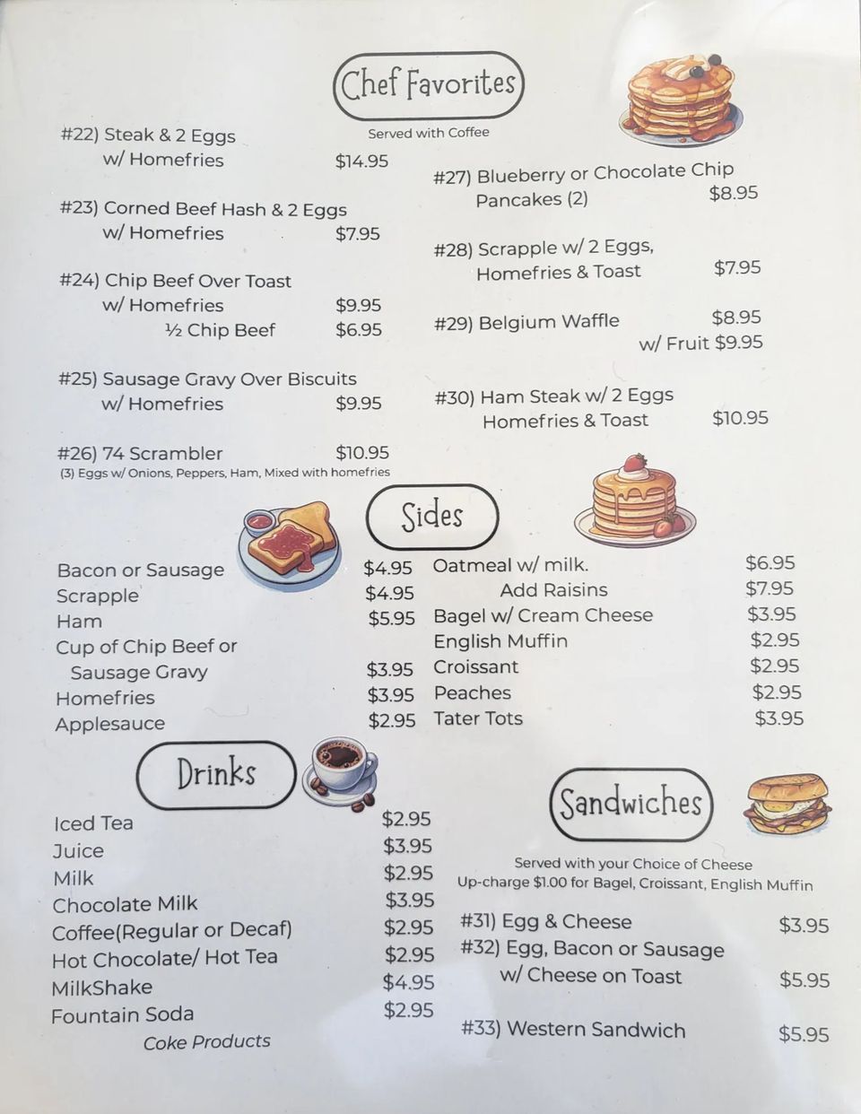 Route 74 Restaurant Menu 2