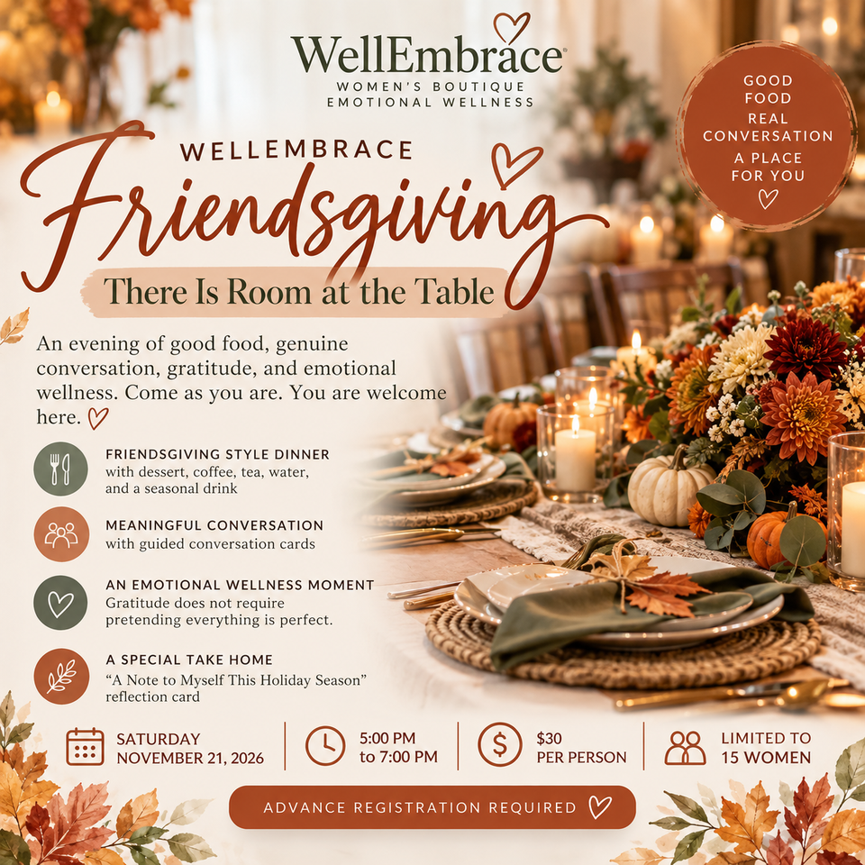 Wellembrace friendsgiving  room at the table