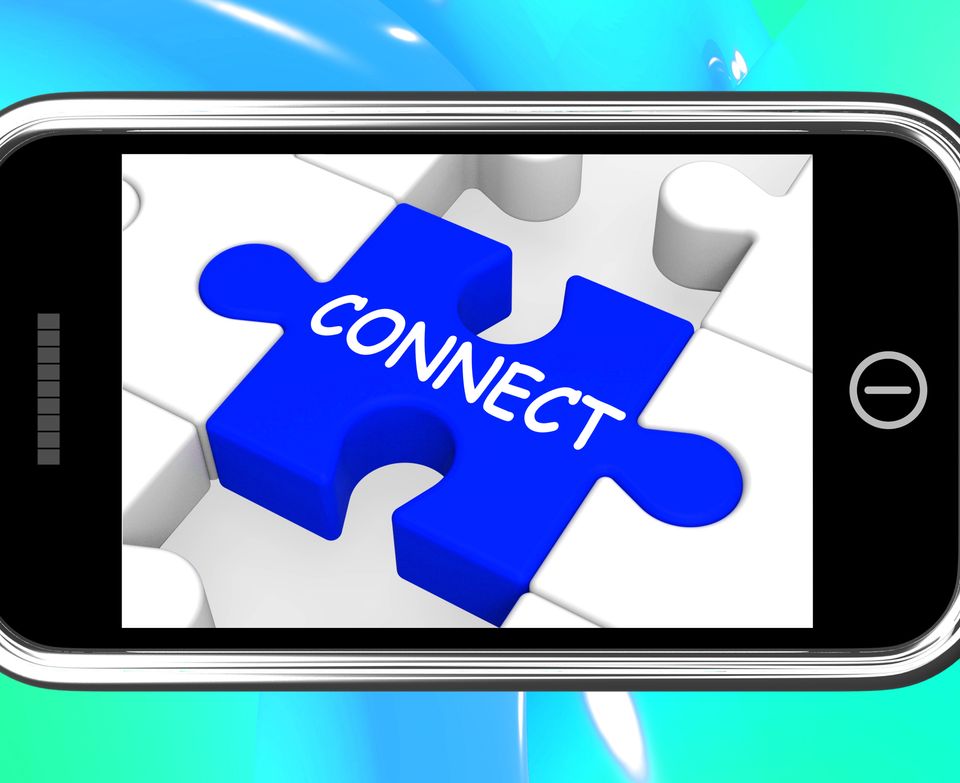 Connect on smartphone showing connected people sbi 300182415