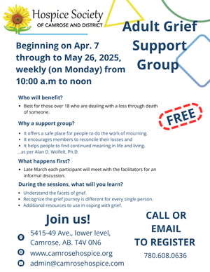 Adult support group apr 25