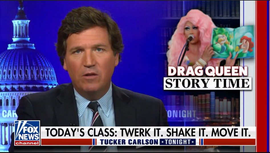 Maryland suburb s library hosts interactive drag queen story tucker carlson 