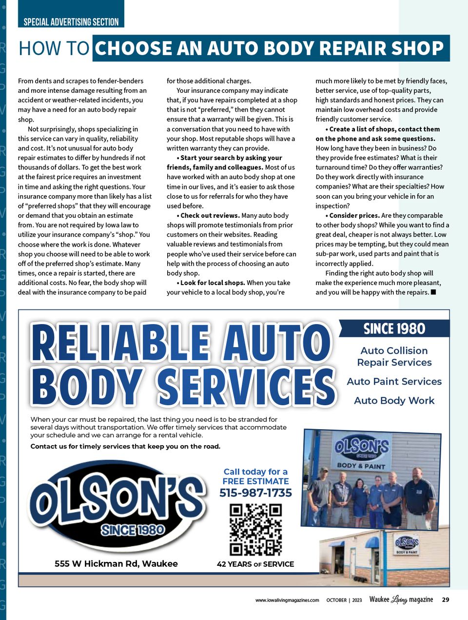 Auto body repair shop   wk 2023
