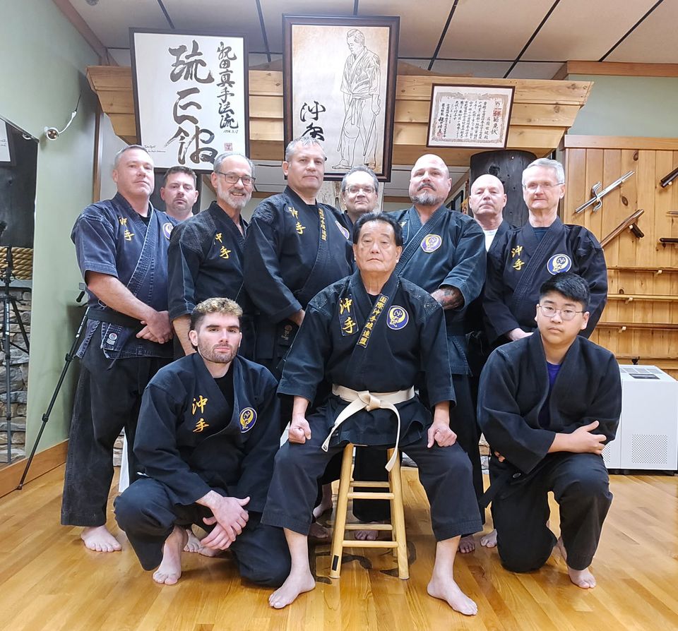 Group photo of Takamine Karate Dojo students