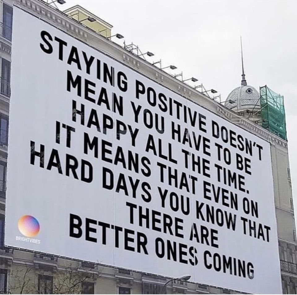Staying postive