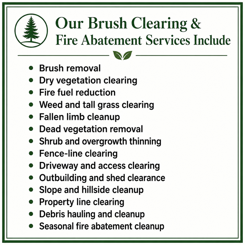 brush clearing & fire abatement services El Dorado county