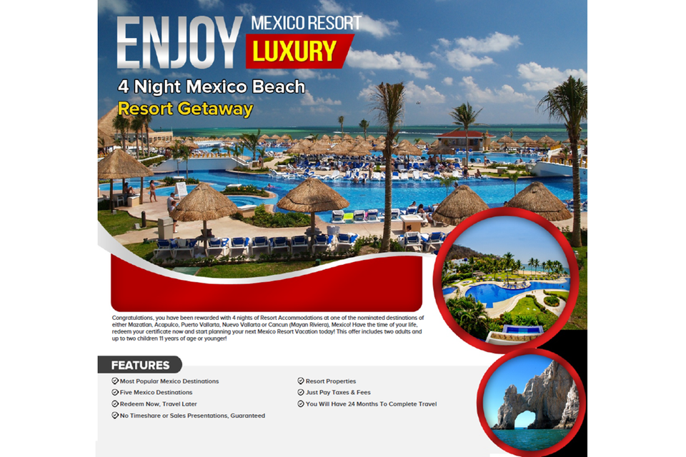 4 night mexico resort vacation getaway   png