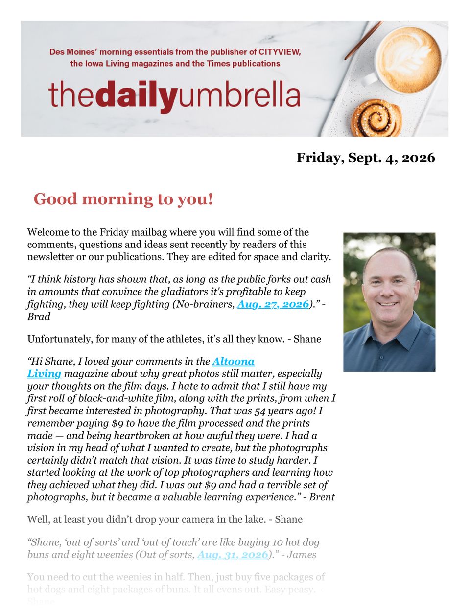 Du sept. 4  closures begin for southwest mixmaster renovation  iowa nice report  classical ballet the pig pen performs  1
