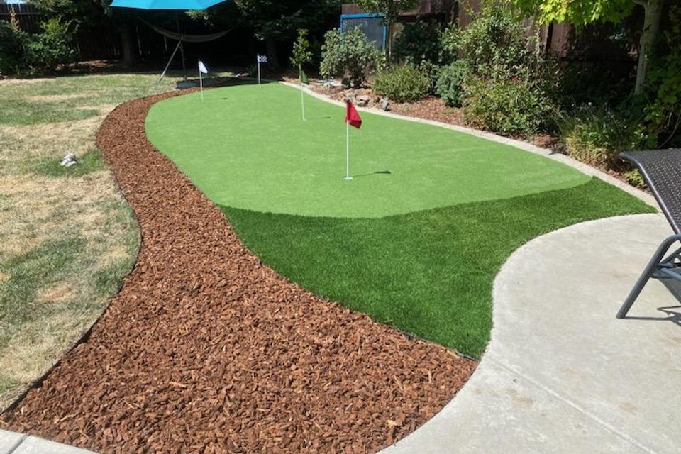 artificial grass putting green roseville