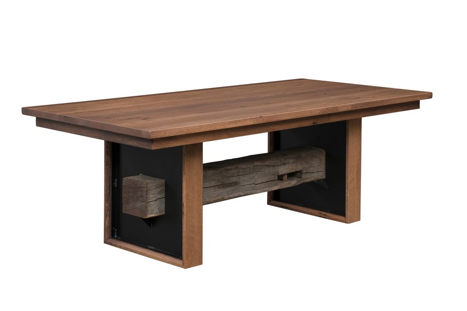 Ubw1869 dining table   barnwood top