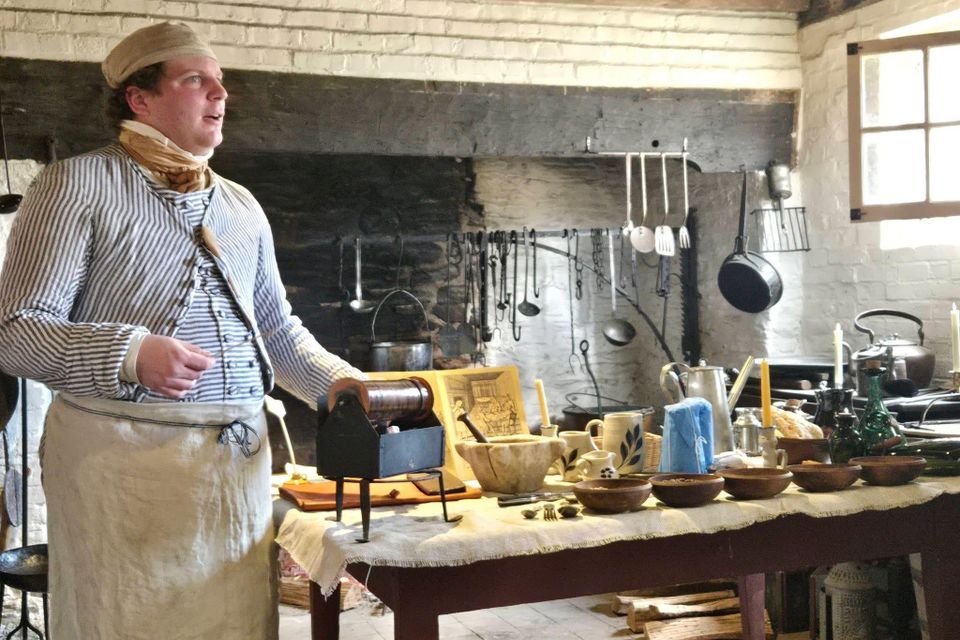 Coffee with a Colonial historian/reenactor Sam Leamer.