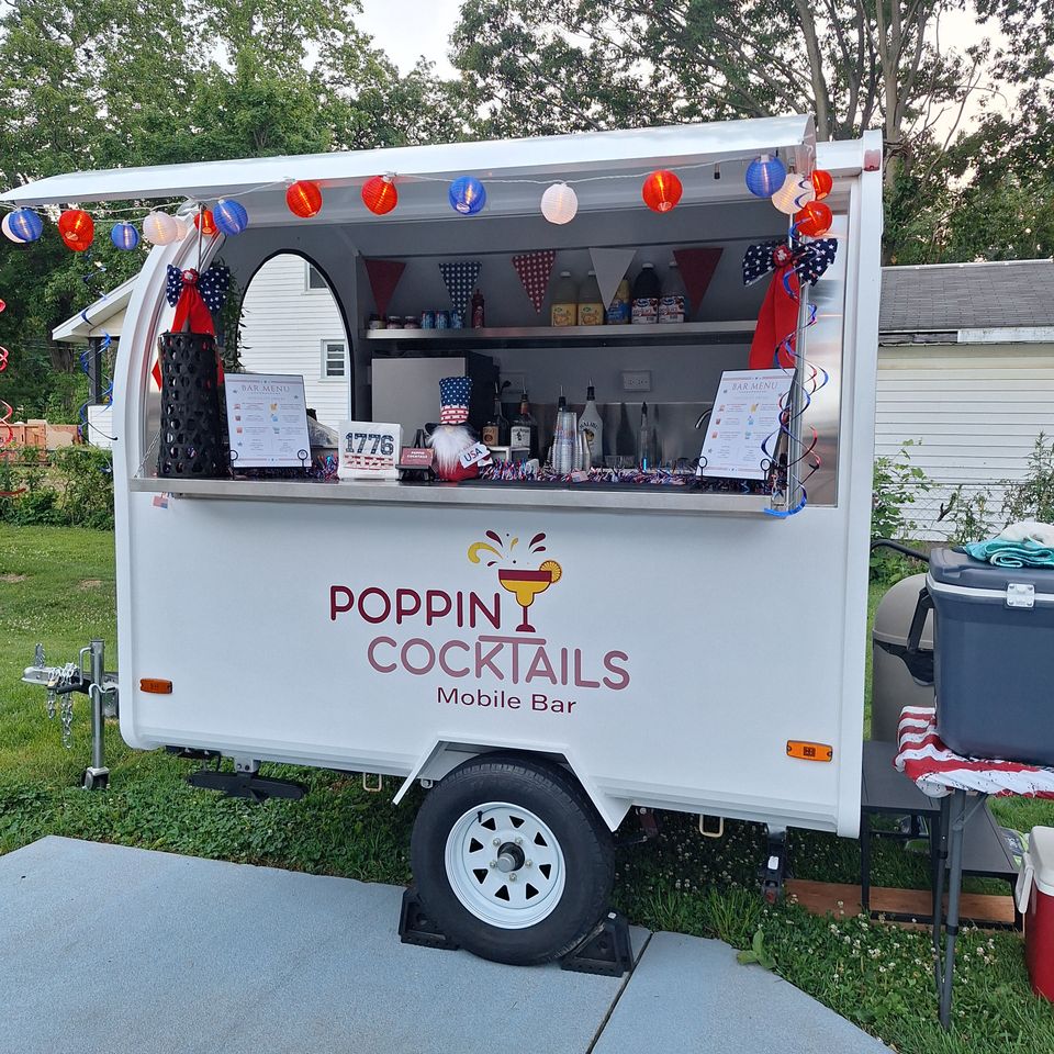 Poppin Cocktails Mobile Bar Trailer