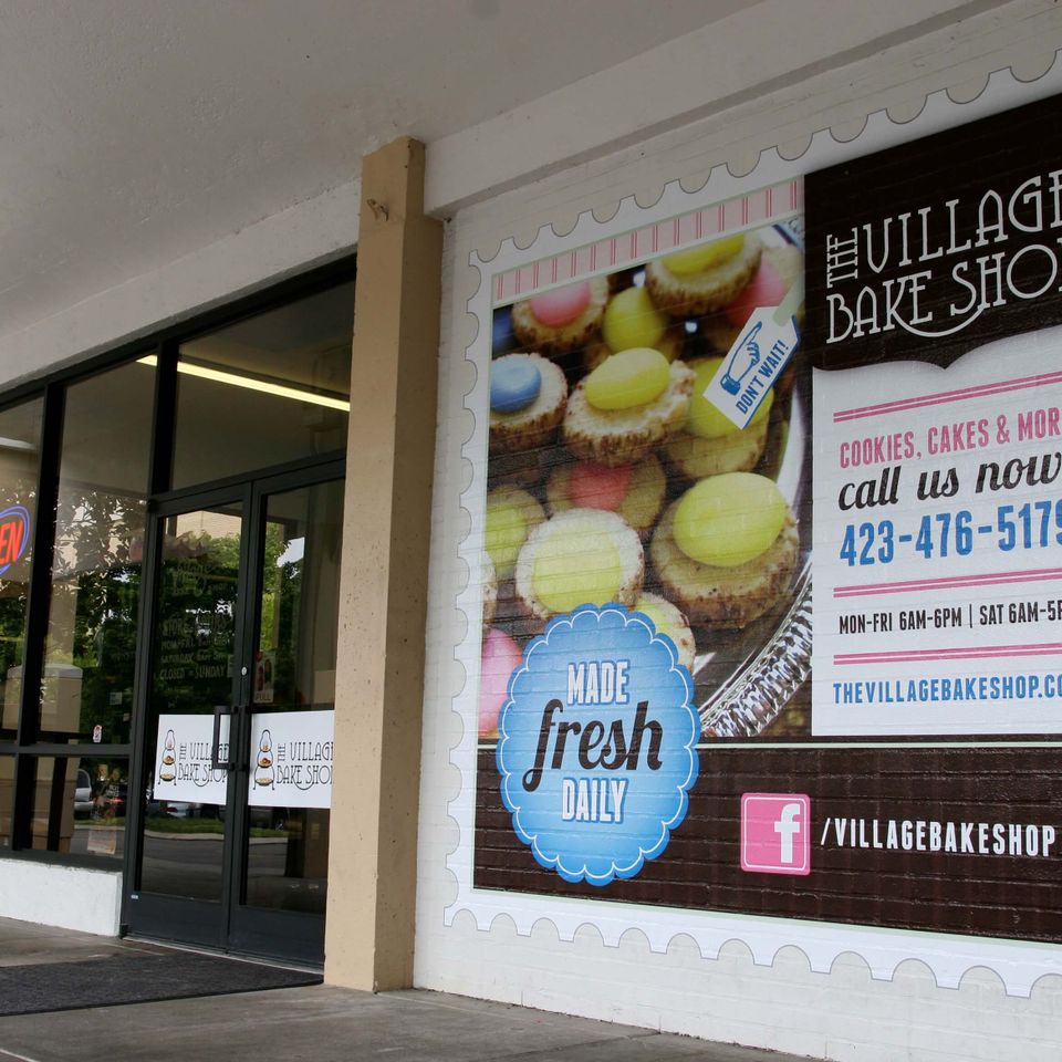 Village bake shop brick vinyl