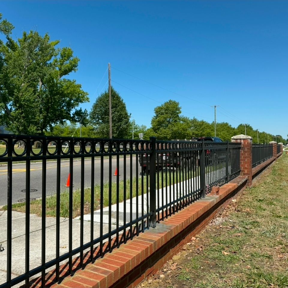 Finished aluminum fence in Virginia Beach, VA