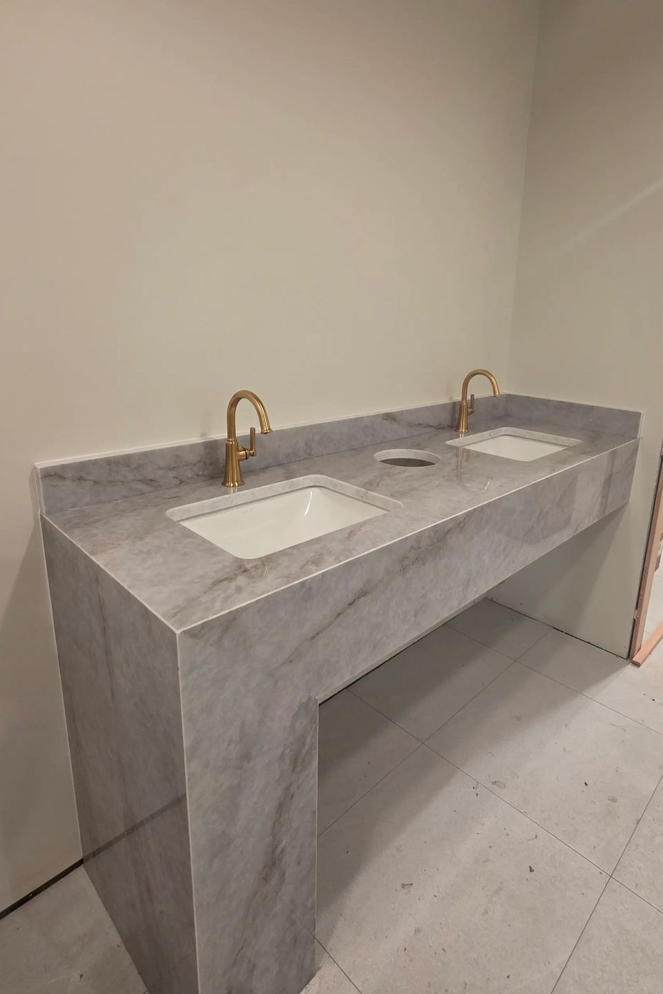 Beautiful stone bathroom countertop