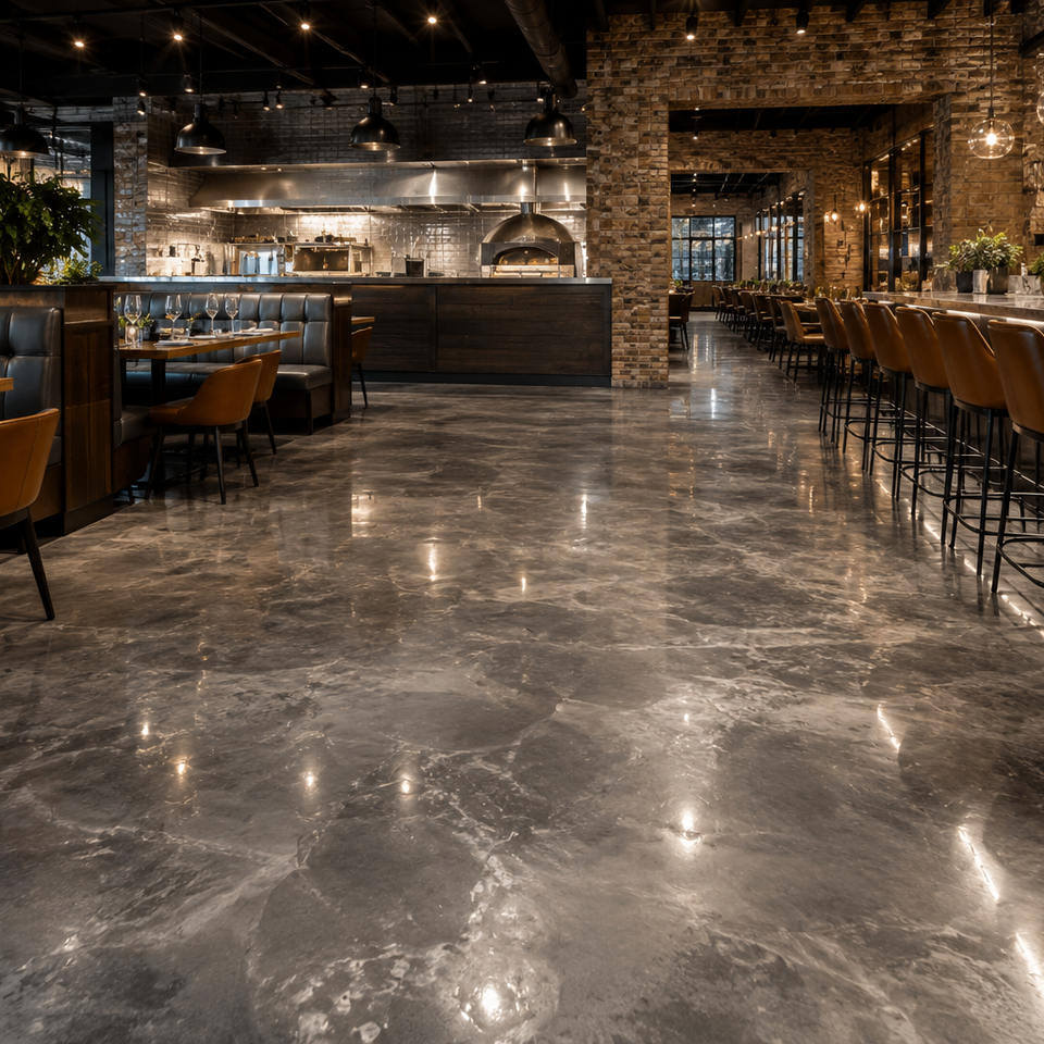 Restaurant epoxy flooring