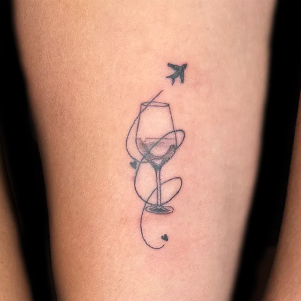 Aerin friends with wine