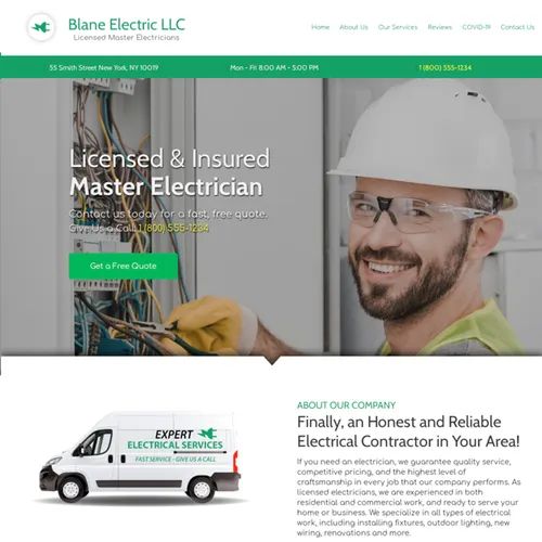 Electrician website design theme original