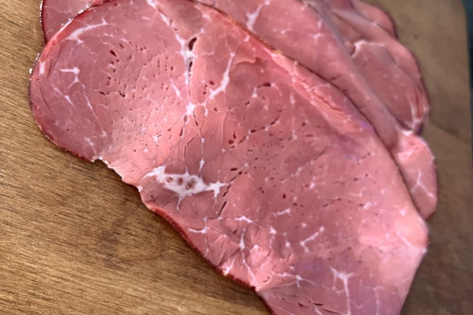 Dried beef sliced from shop