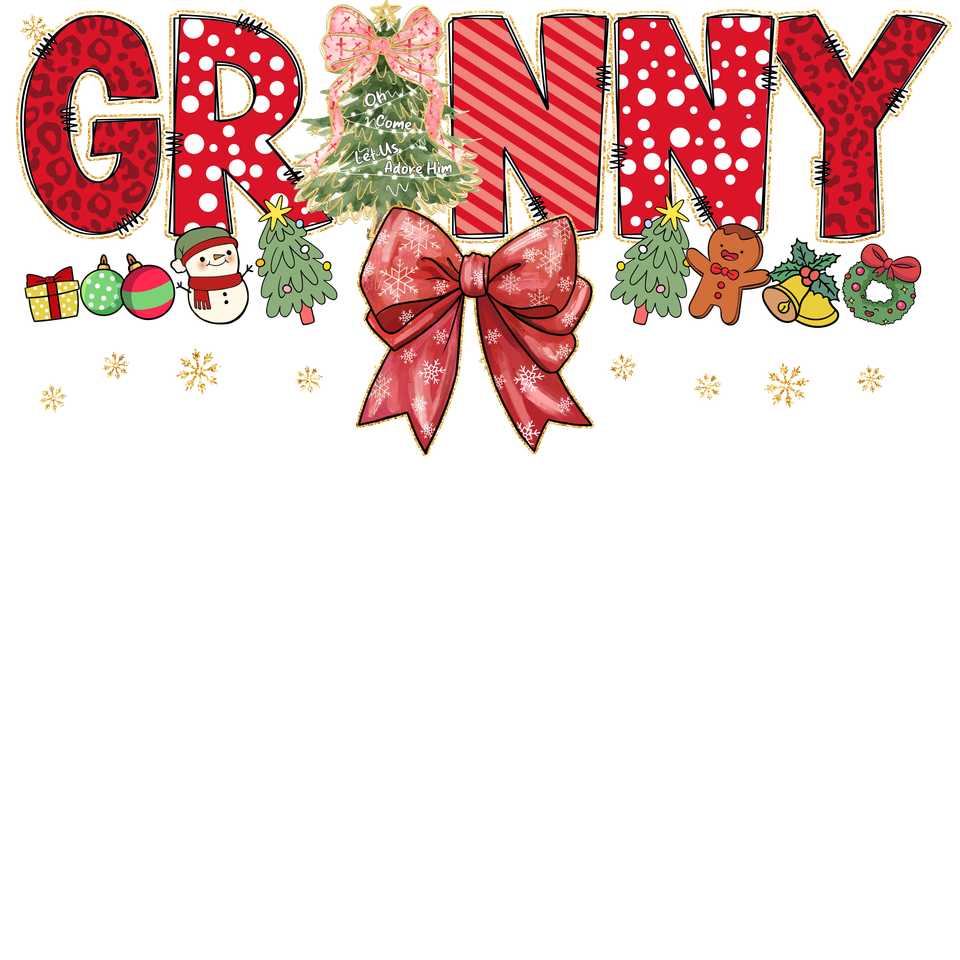 Seasons   christmas family bow granny