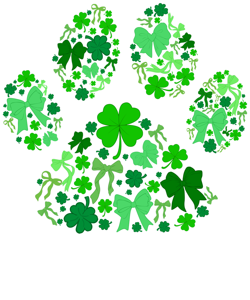 Seasons   st patricks day sequin dog paw