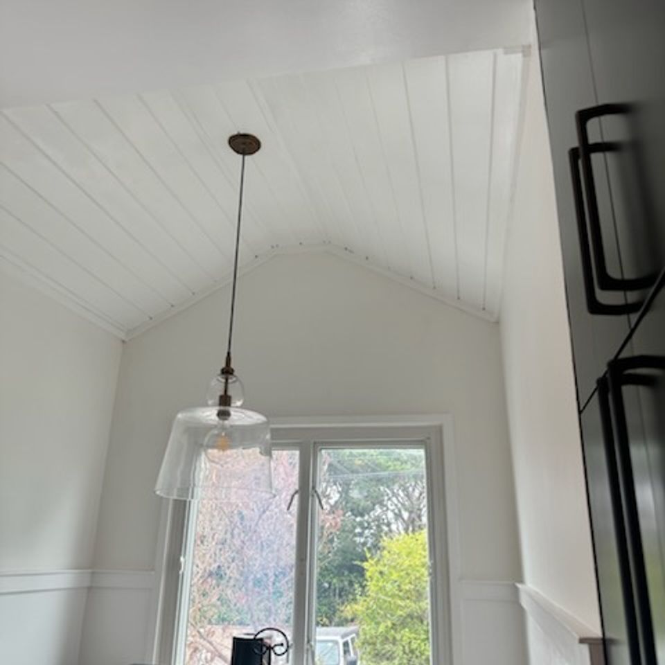 Before remodel kitchen dining ceiling