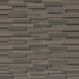 Brown wave stacked stone panels