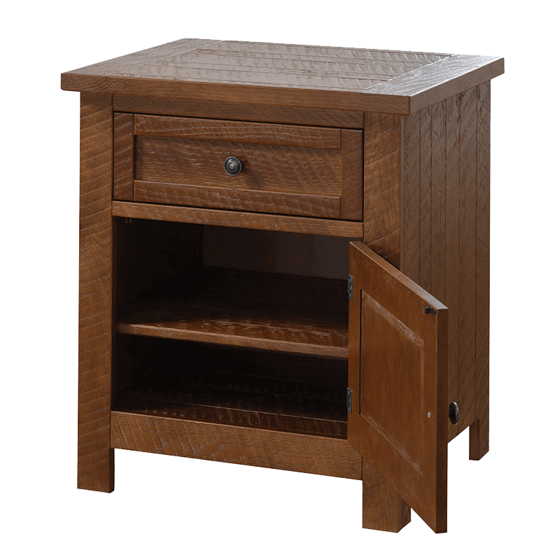 Trf timber lake 1 drawer nightstand w open door