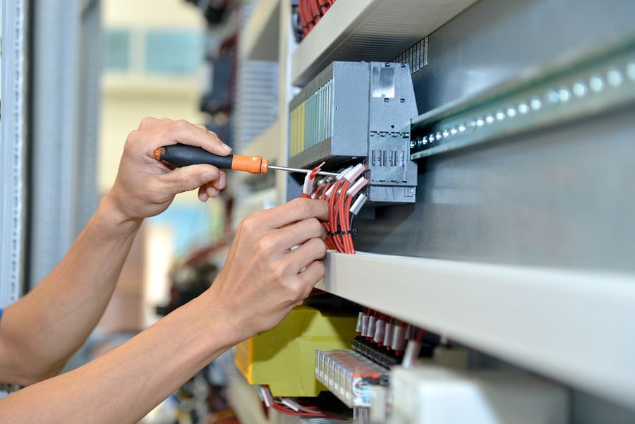 Bigstock the electrician is connecting  300332098
