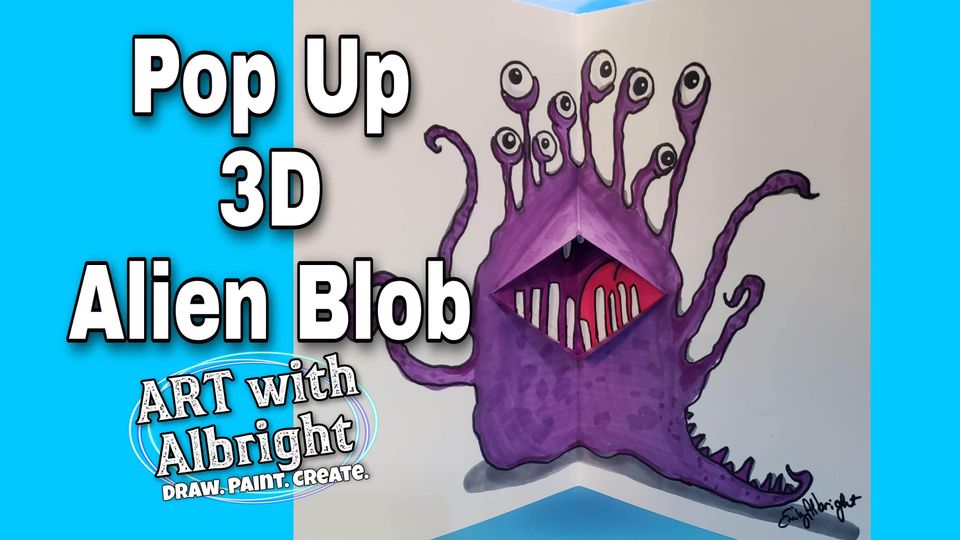alien blob create 3D pop up artist emily albright