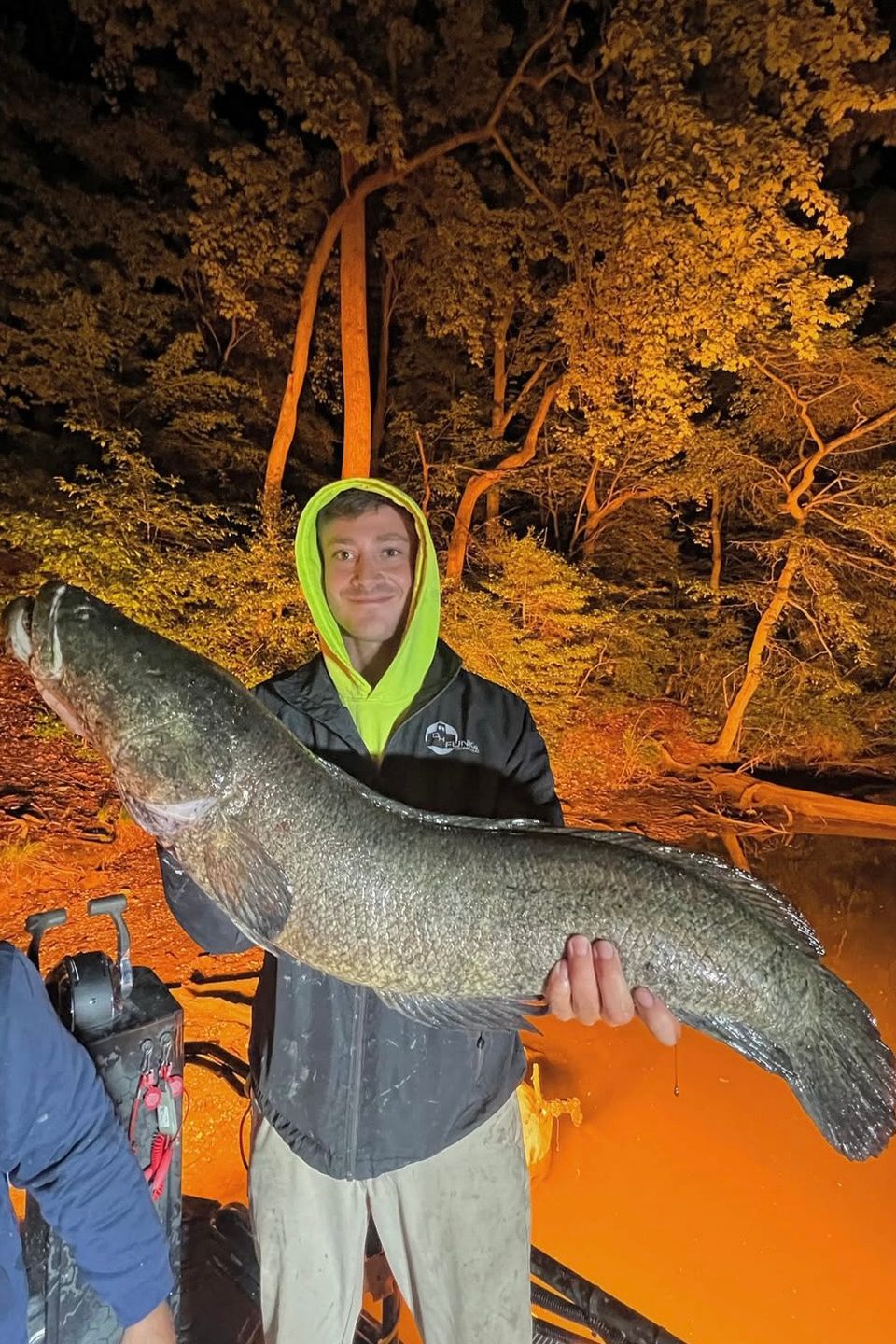 Quenton Valentin of Lancaster caught this Snakehead while night fishing in Baltimore, MD