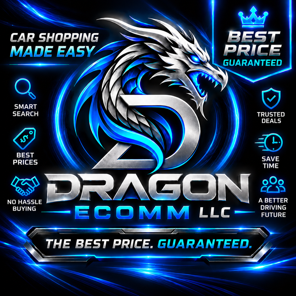 Neon dragon car shopping banner