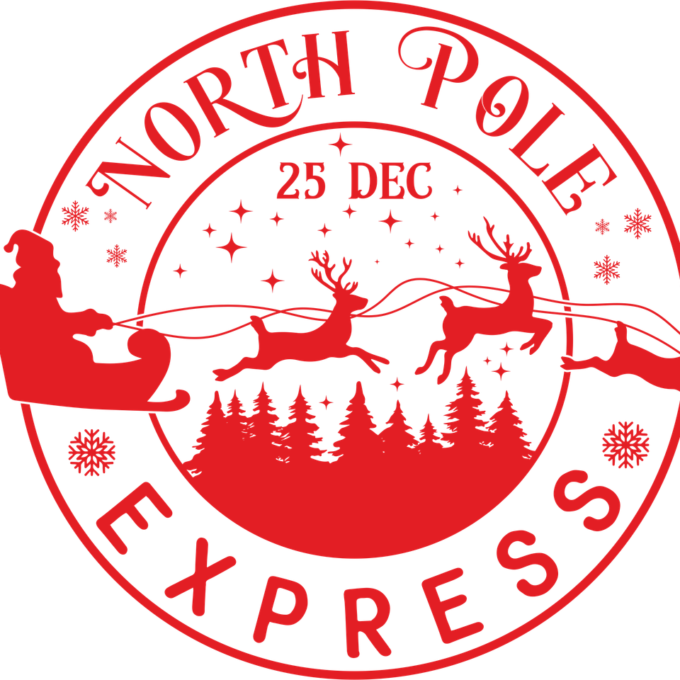 Seasons   christmas north pole express red