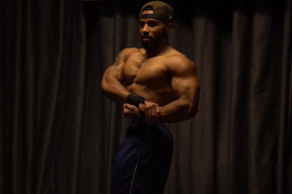 Keith Miles, a personal trainer at Maximus and a bodybuilder in the Maximus posing room