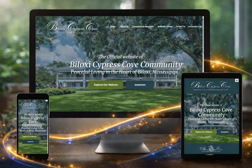 Showcasing biloxi cypress cove online presence