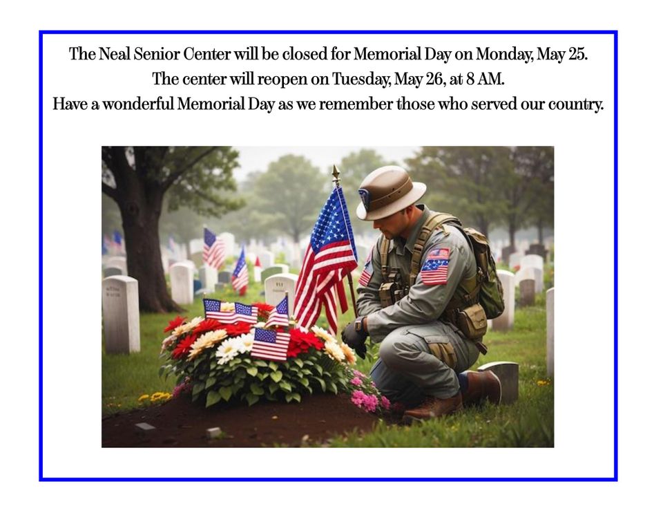 Poster memorial day closing