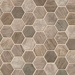 Driftwood hexagon 6mm