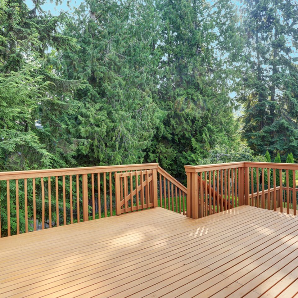 Remodeled residential deck by Jacovitch Construction of Roxboro, NC.