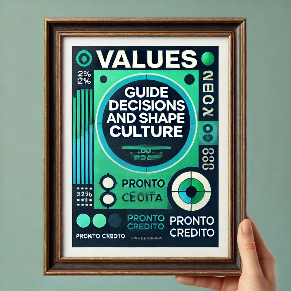 Dall·e 2025 01 23 19.45.21   a small  visually engaging ad image in a unique picture frame emphasizing another reason why values are important. the color scheme features  2ecc71 (
