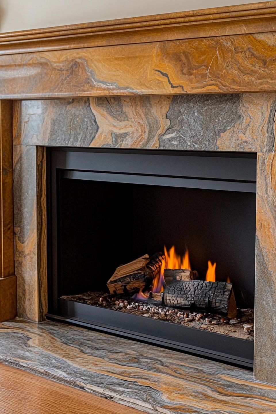 Stone Fireplace