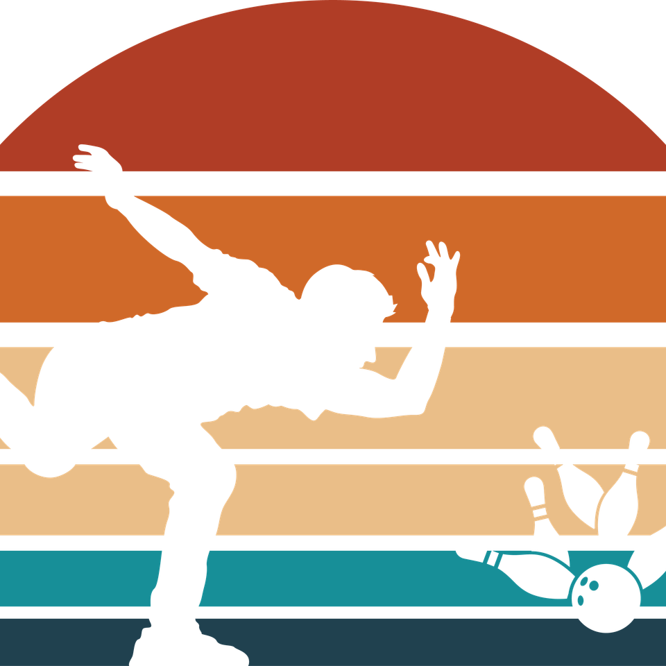 Bowling   retro sunset graphics 07