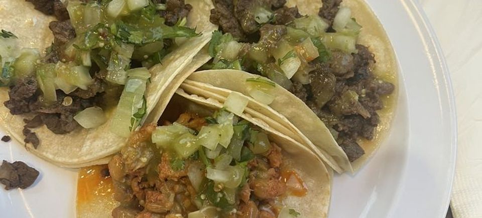Taqueria franco steak chicken tacos